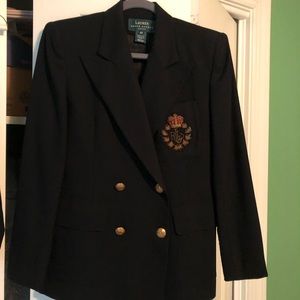 Ralph Lauren Black Pantsuit with Gold Accents